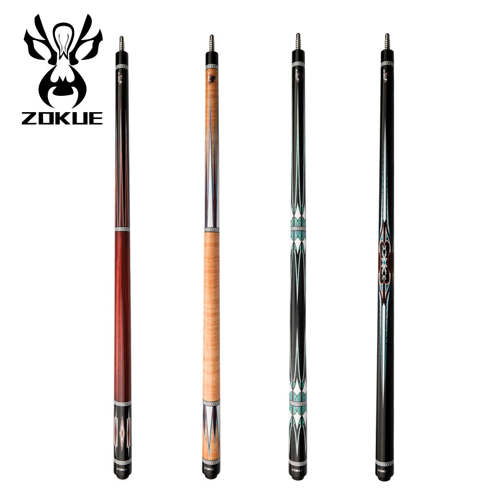 ZOKUE 3 Cushion Billiard Cue Stick with Professional Carom Taper 12mm Tip 142 cm Libre Cue for Carom Cue