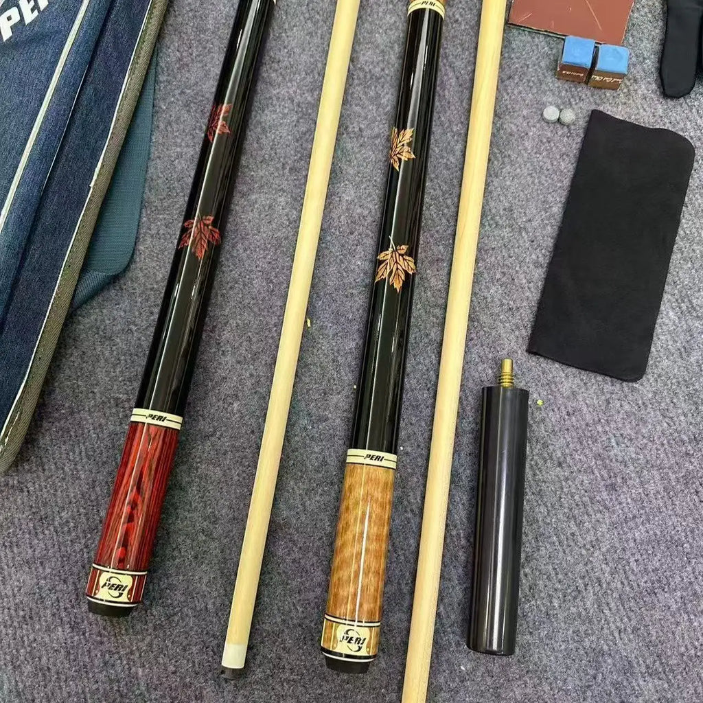13MM Large Tip 1/2 Split Billiard Cue Made Of Handcrafted Maple Wood Designed For Black Eight And Nine-Ball Games 19.5OZ