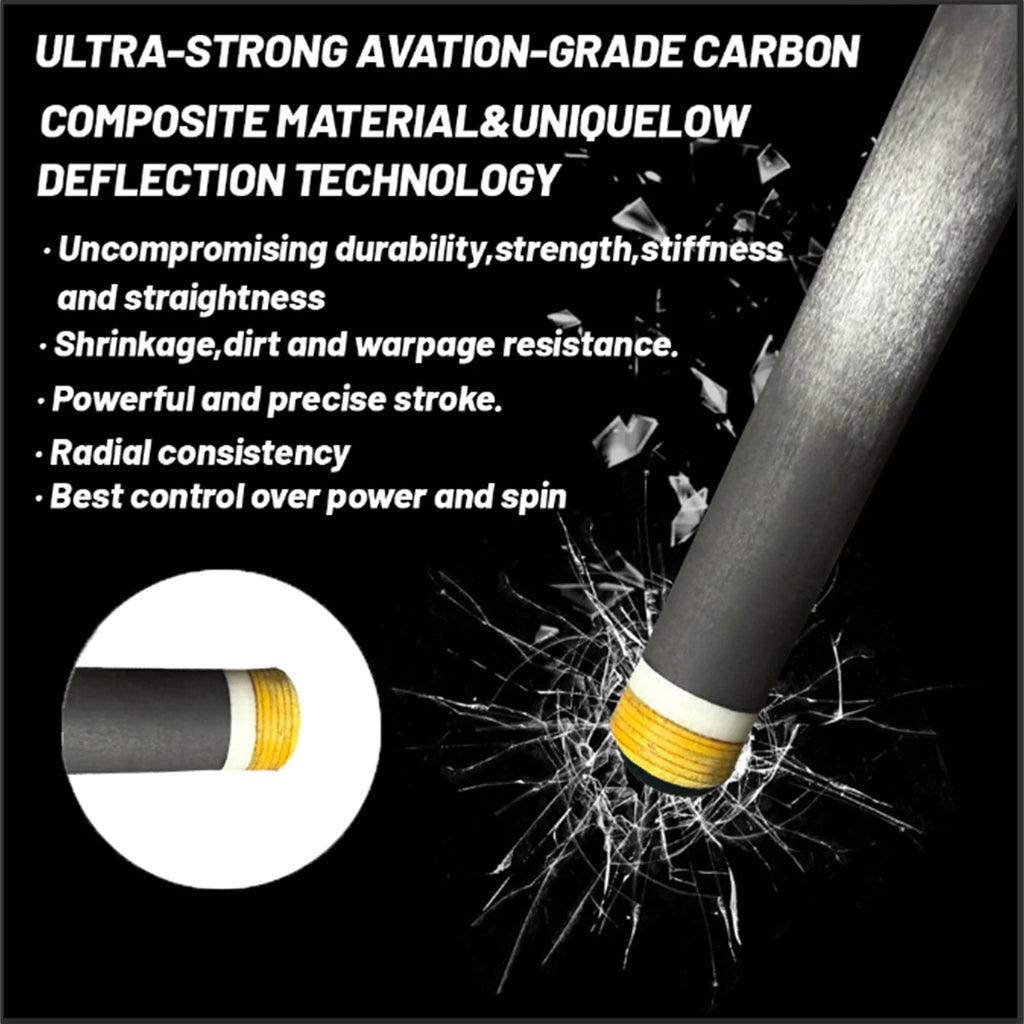 David Loman Ultra Version Carbon Fiber billiard cue shaft Acceleration taper Design for the competition Premium Orange Gift Box