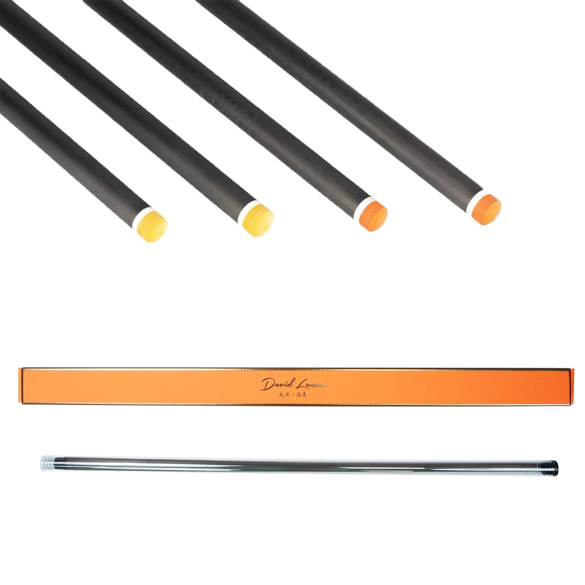 David Loman Ultra Version Carbon Fiber billiard cue shaft Acceleration taper Design for the competition Premium Orange Gift Box