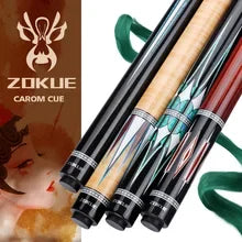 ZOKUE 3 Cushion Billiard Cue Stick with Professional Carom Taper 12mm Tip 142 cm Libre Cue for Carom Cue